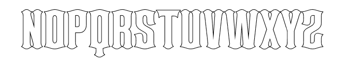 Richerson Outline Font UPPERCASE