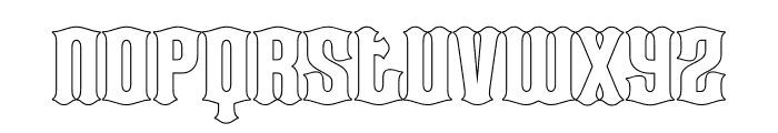Richerson Outline Font LOWERCASE