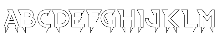 Ride The Lightning-Hollow Font UPPERCASE