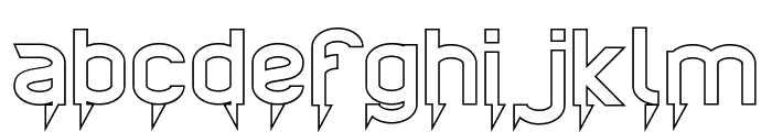 Ride The Lightning-Hollow Font LOWERCASE