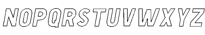 RideSlow Outline Italic Font UPPERCASE