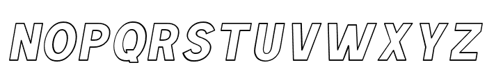 RideSlow Outline Italic Font LOWERCASE