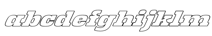 RidgeCliffOutline-Italic Font LOWERCASE