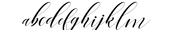 Right side Script Font LOWERCASE