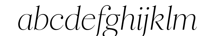 Ringle Extra Light Italic Font LOWERCASE