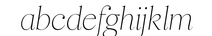 Ringle Thin Italic Font LOWERCASE