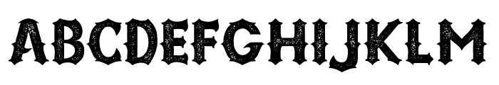 Riotic typeface rough Font LOWERCASE