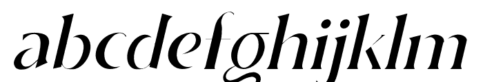 Riqsa Thin Italic Font LOWERCASE