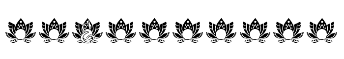 Rise Lotus Mandala Monogram Font OTHER CHARS