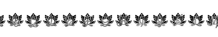 Rise Lotus Mandala Monogram Font UPPERCASE