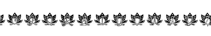 Rise Lotus Mandala Monogram Font LOWERCASE