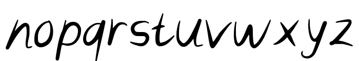 Ristea Hands Writing Regular Font LOWERCASE