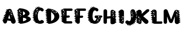 Roaring Dino Font Bold Font UPPERCASE