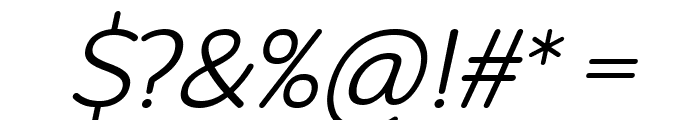 Robaga Rounded Light Italic Font OTHER CHARS