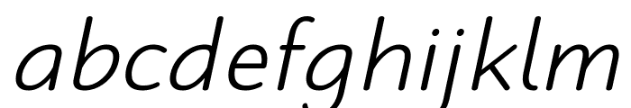 Robaga Rounded Light Italic Font LOWERCASE