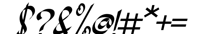 Robins Aisha Italic Font OTHER CHARS