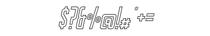 Robinson Outline Oblique Font OTHER CHARS