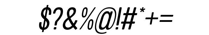 Roboga Thin Italic Font OTHER CHARS