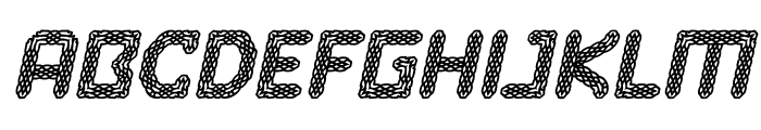 Robot Pattern Italic Font UPPERCASE