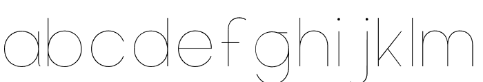 Rocano Display Thin Font LOWERCASE