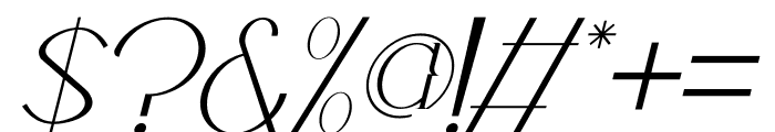 Rocauly Kanelly Italic Font OTHER CHARS