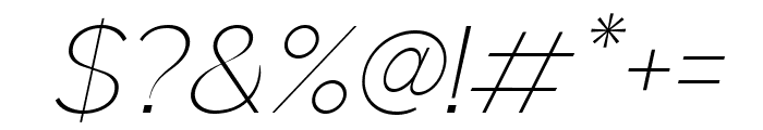 Rochas ExtraLight Italic Font OTHER CHARS