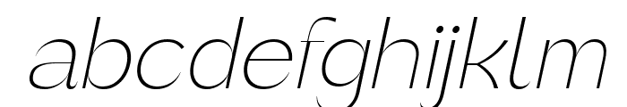 Rochas ExtraLight Italic Font LOWERCASE