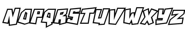 RockBiterOutlines Italic Font UPPERCASE