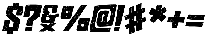 RockerSquad-Italic Font OTHER CHARS