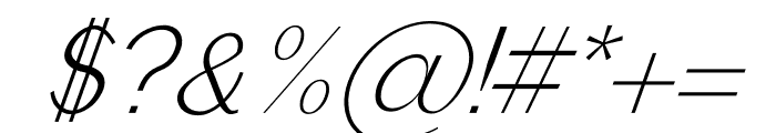 Rockley Light Italic Font OTHER CHARS