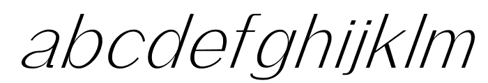 Rockley Light Italic Font LOWERCASE