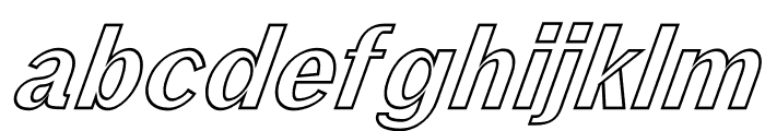 Rockley Outline Italic Font LOWERCASE