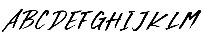 Rocky Brush Italic Font UPPERCASE