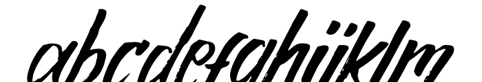 Rocky Brush Italic Font LOWERCASE