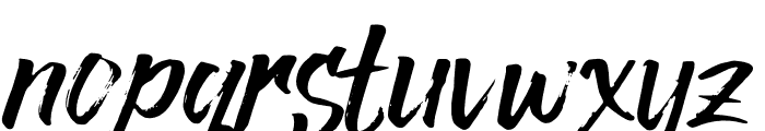 Rocky Brush Font LOWERCASE