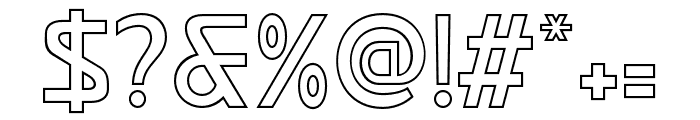 Rodeca Outline Regular Font OTHER CHARS