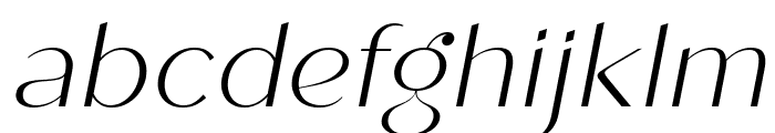 Roden ExtraLight Italic Font LOWERCASE