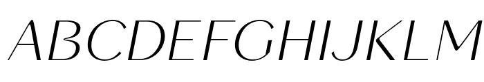 Roden-ExtraLightItalic Font UPPERCASE