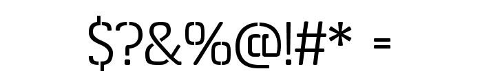 Rodian Serif Stencil Light Font OTHER CHARS