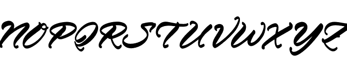 Rokinrolly Qilantesa Italic Font UPPERCASE