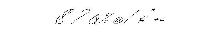Rokuna Alenthush Script Italic Font OTHER CHARS