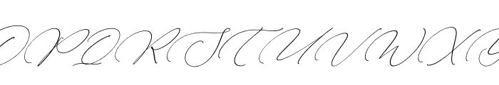 Rokuna Alenthush Script Italic Font UPPERCASE