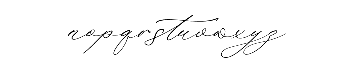 Rokuna Alenthush Script Italic Font LOWERCASE