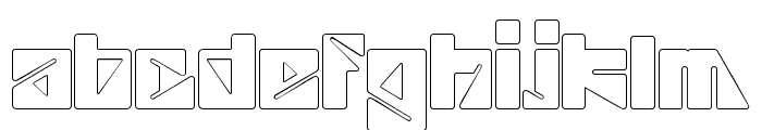 Roky Line Font LOWERCASE