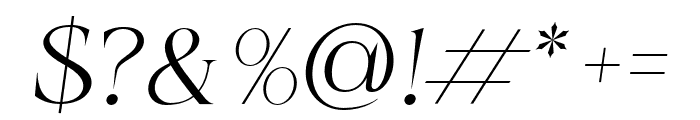Rolinko-Italic Font OTHER CHARS