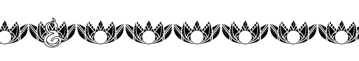Romance Lotus Mandala Monogram Font OTHER CHARS