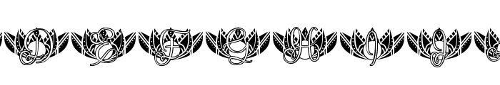 Romance Lotus Mandala Monogram Font LOWERCASE