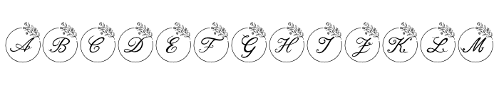 Romantic Wedding Monogram Font UPPERCASE
