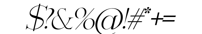 Romany Serif Italic Font OTHER CHARS