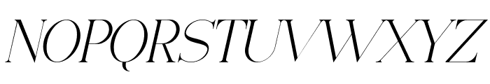 Romany Serif Italic Font UPPERCASE